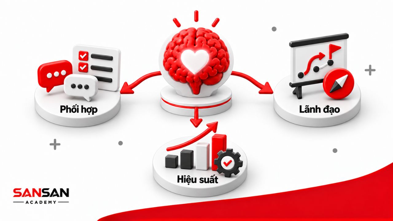Trí tuệ cảm xúc liên kết phối hợp, lãnh đạo và hiệu suất công việc