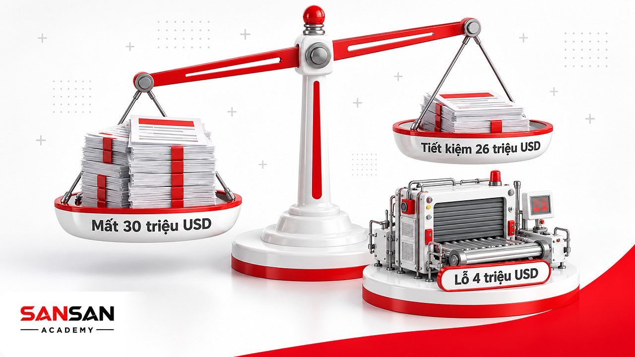 Cán cân kế toán quản trị đặt 30 triệu USD doanh thu mất cạnh 26 triệu USD chi phí tiết kiệm khi đóng dây chuyền