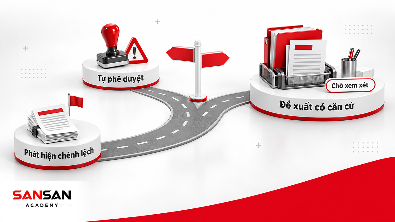 Ngã rẽ giữa tự phê duyệt và gửi đề xuất có căn cứ khi kế toán thuế phát hiện chênh lệch số liệu