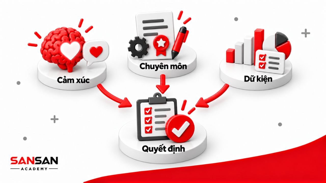 Kết hợp cảm xúc, năng lực chuyên môn và dữ kiện trước khi quyết định