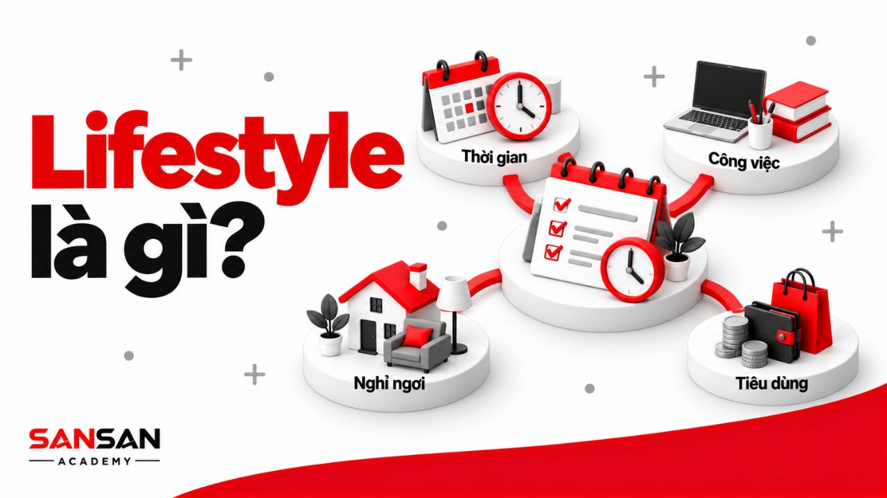 Lifestyle gồm cách sử dụng thời gian, làm việc, nghỉ ngơi và tiêu dùng