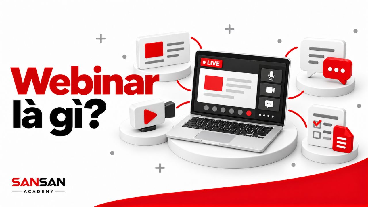 Hội thảo webinar kết hợp trình chiếu, trao đổi và chia sẻ tài liệu trực tuyến.