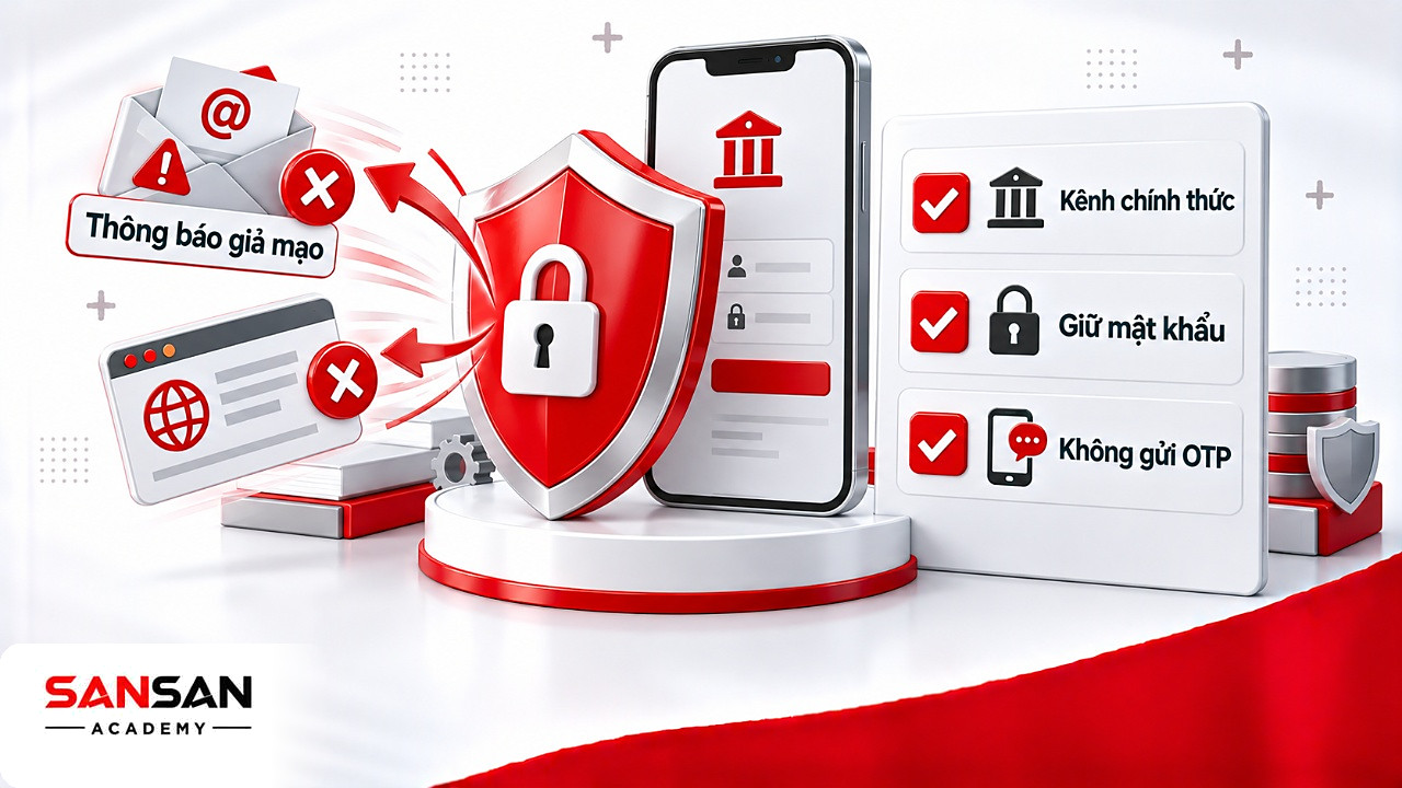 Khiên bảo vệ tài khoản thuế cá nhân trước thông báo và website giả mạo, kèm danh sách kiểm tra