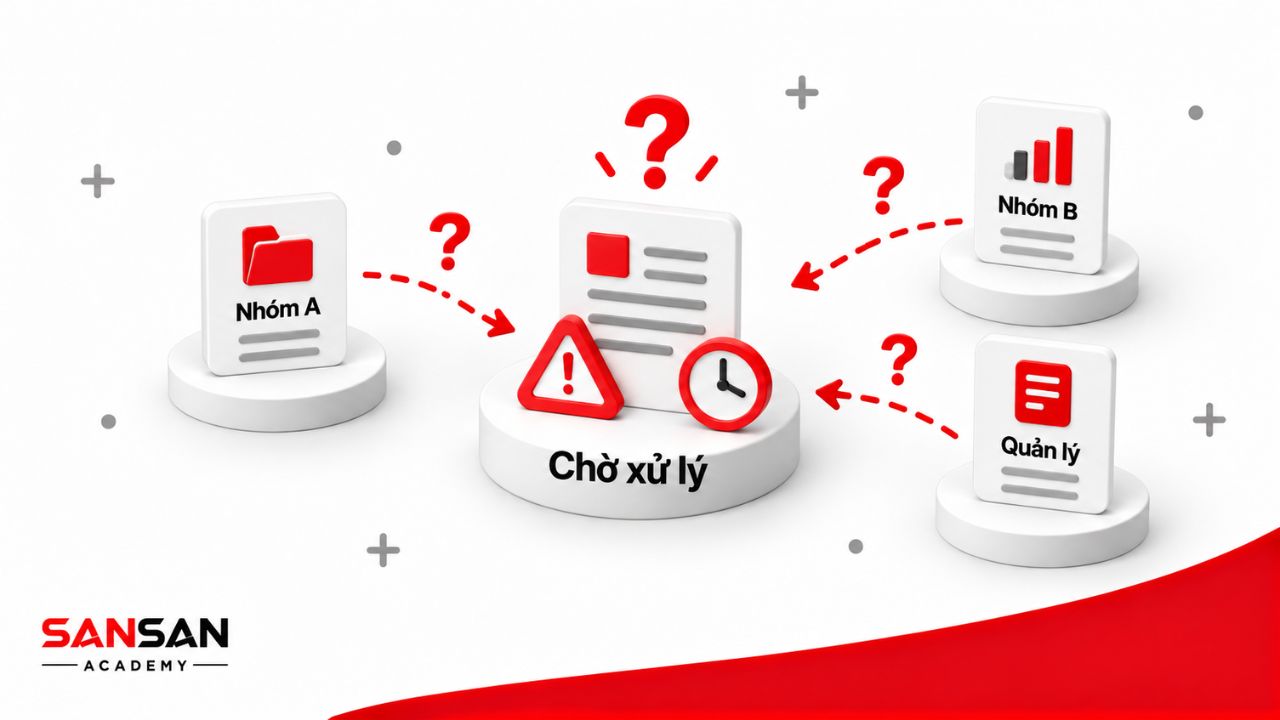 Công việc chờ xử lý vì trách nhiệm giữa các nhóm chưa rõ