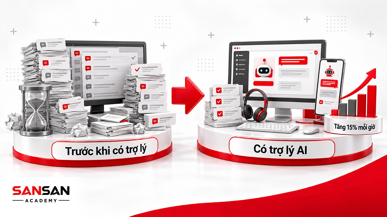 Trước và sau khi dùng trợ lý AI, năng suất hỗ trợ khách hàng tăng 15%, một ví dụ kinh tế số nâng năng suất