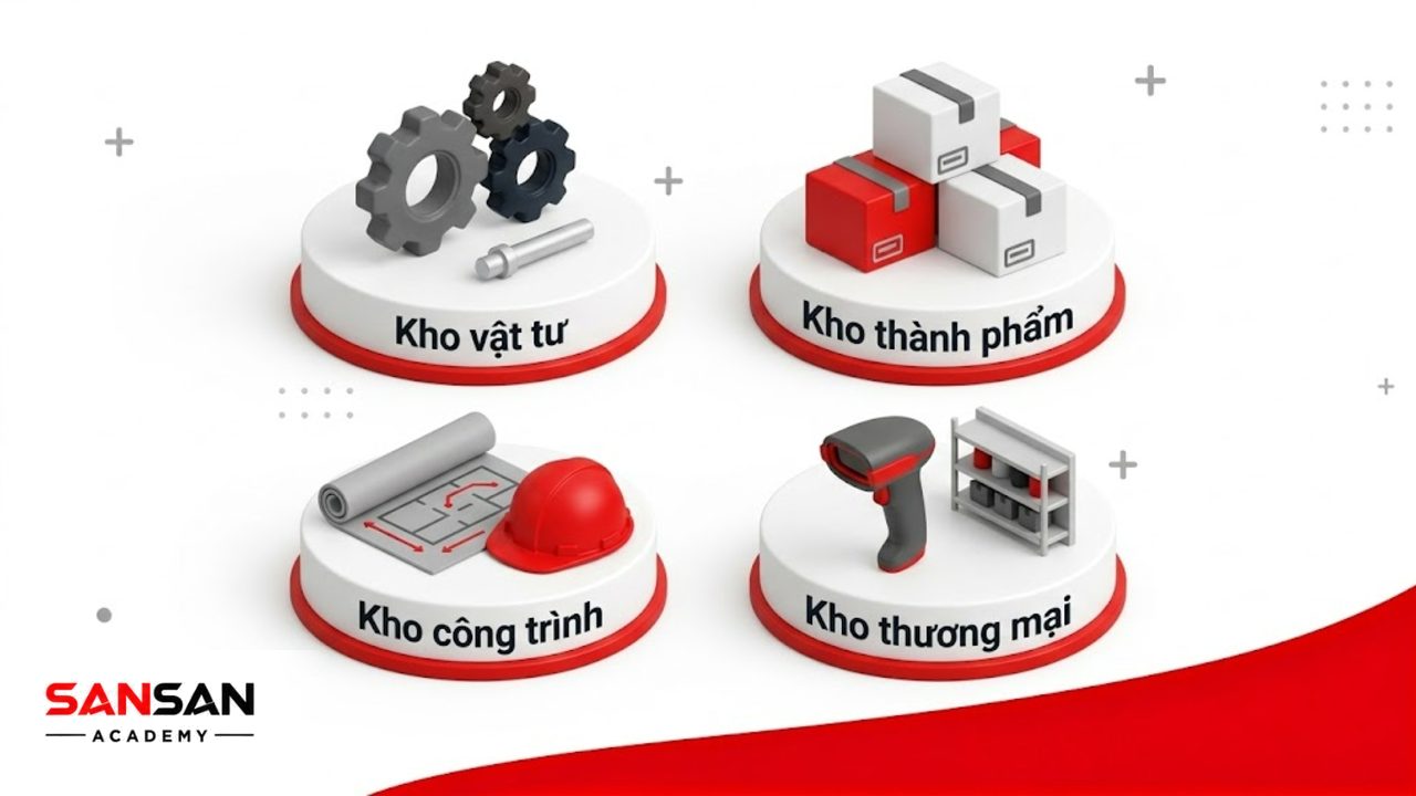 Ma trận 2x2 3D matte thể hiện 4 loại hình thủ kho khác nhau.