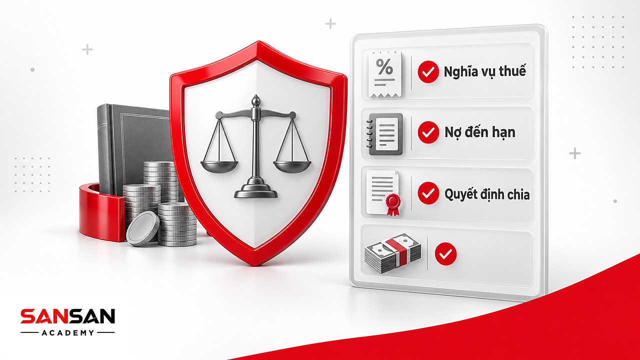 Khiên và danh sách kiểm tra thuế, nợ đến hạn, quyết định chia lợi nhuận sau thuế của công ty TNHH