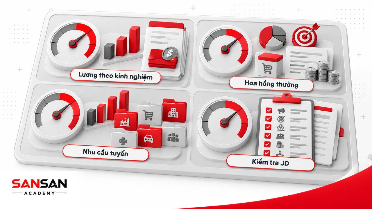 Mức lương và cơ hội tuyển dụng chuyên viên kinh doanh theo kinh nghiệm, hoa hồng, ngành nghề, chỉ tiêu và nguồn khách hàng.