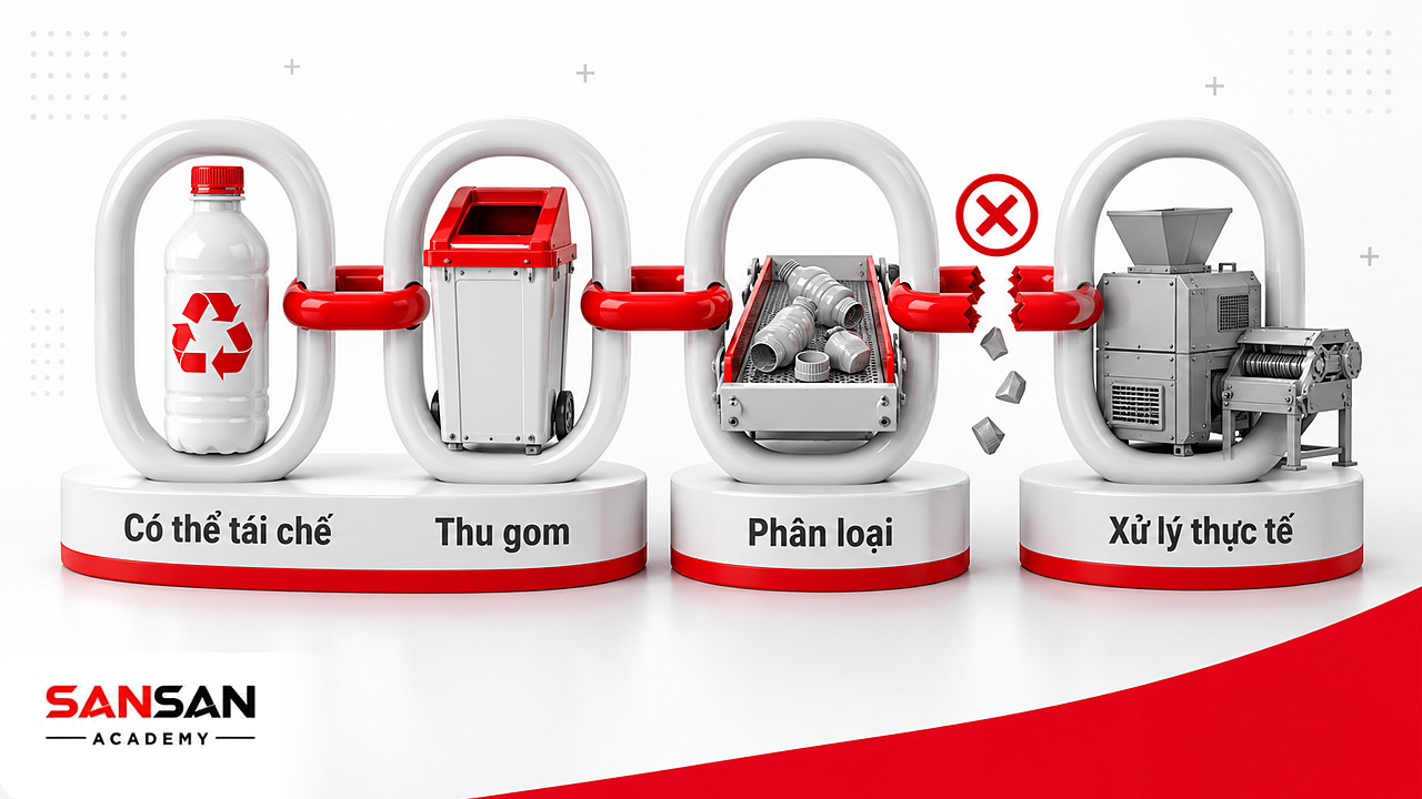Chuỗi bao bì có thể tái chế đứt ở khâu phân loại và xử lý, thách thức đo lường của Marketing xanh