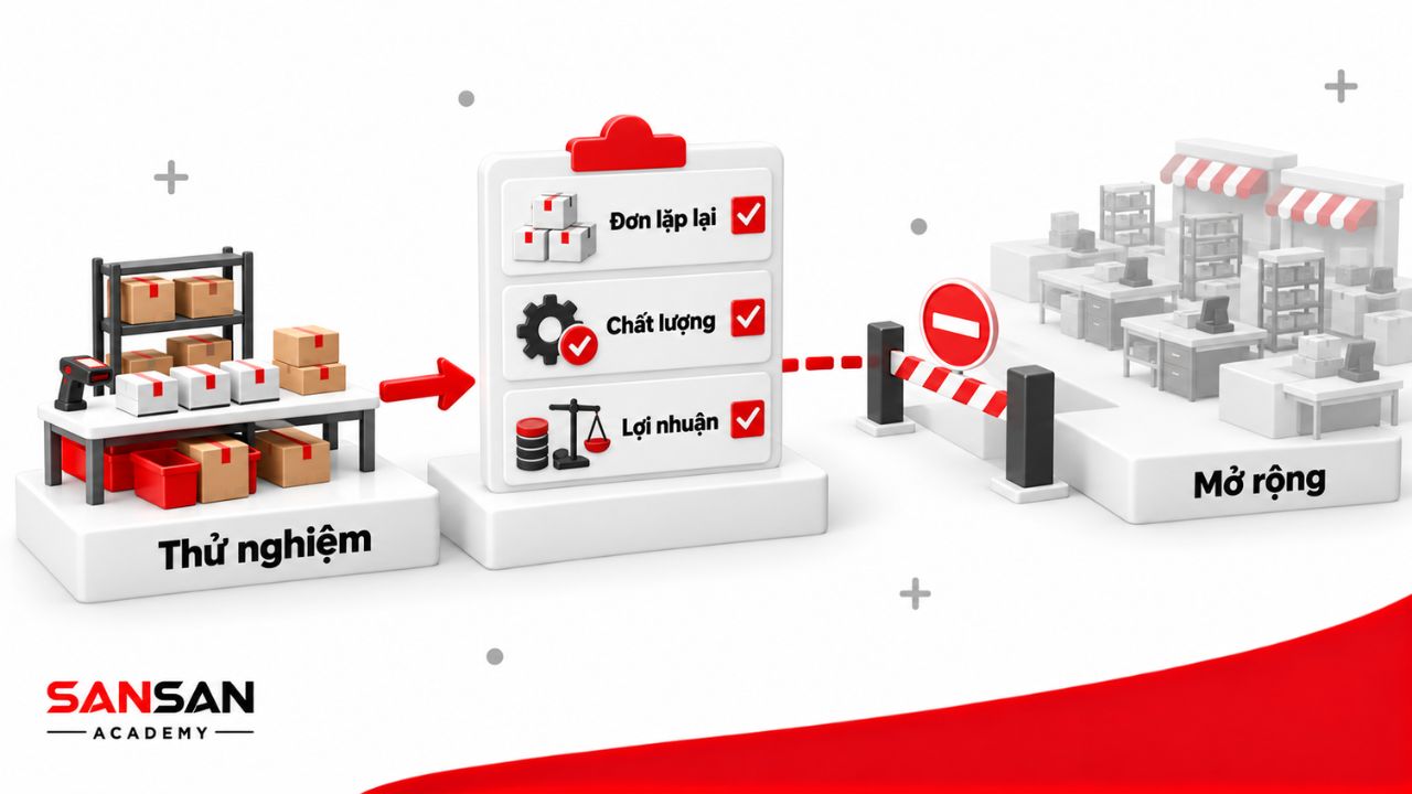 Các điều kiện về đơn hàng lặp lại, chất lượng và lợi nhuận trước mở rộng