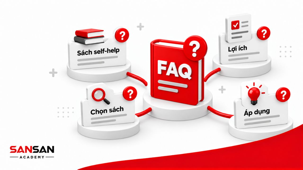 Các câu hỏi về sách self-help, lựa chọn tài liệu và cách áp dụng.