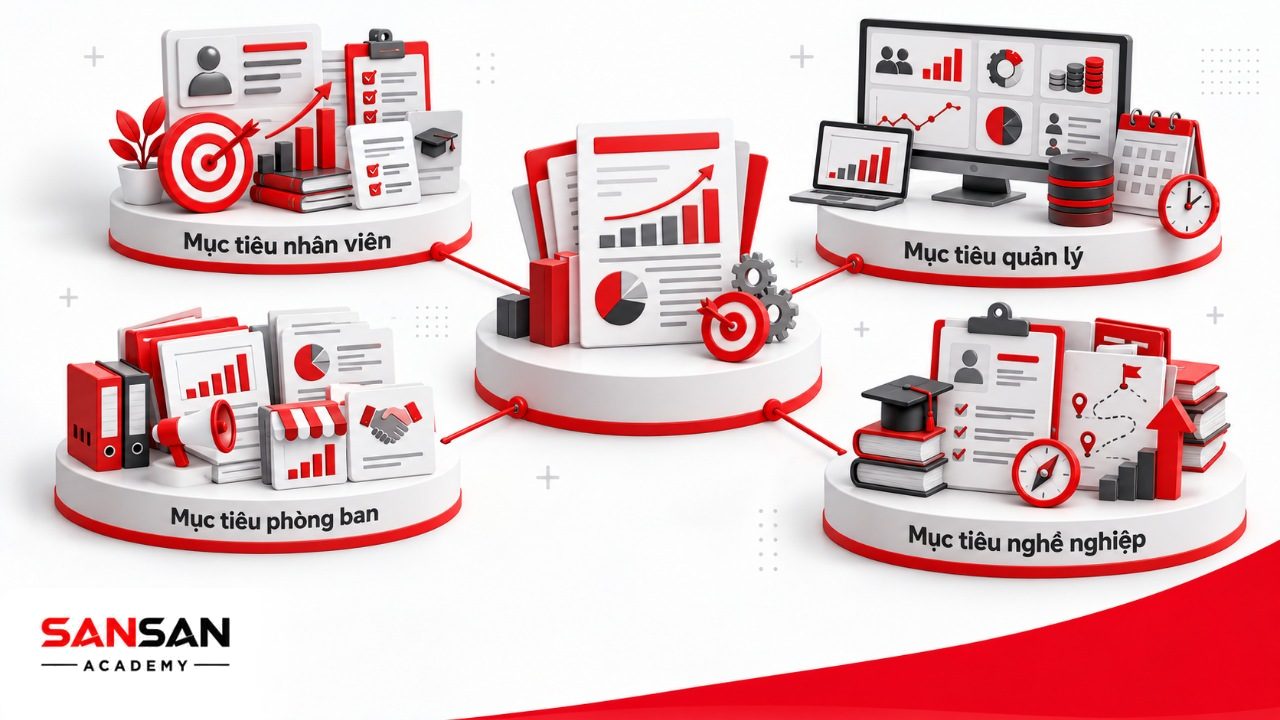 Mục tiêu ngắn hạn và dài hạn trong công việc của nhân viên, quản lý, phòng ban và định hướng nghề nghiệp trong CV.