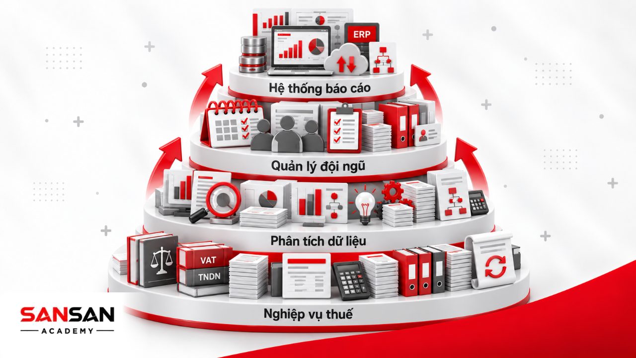 Năng lực Chief Accountant gồm nghiệp vụ kế toán thuế, phân tích dữ liệu, quản lý đội ngũ, giao tiếp tài chính và sử dụng Excel ERP.