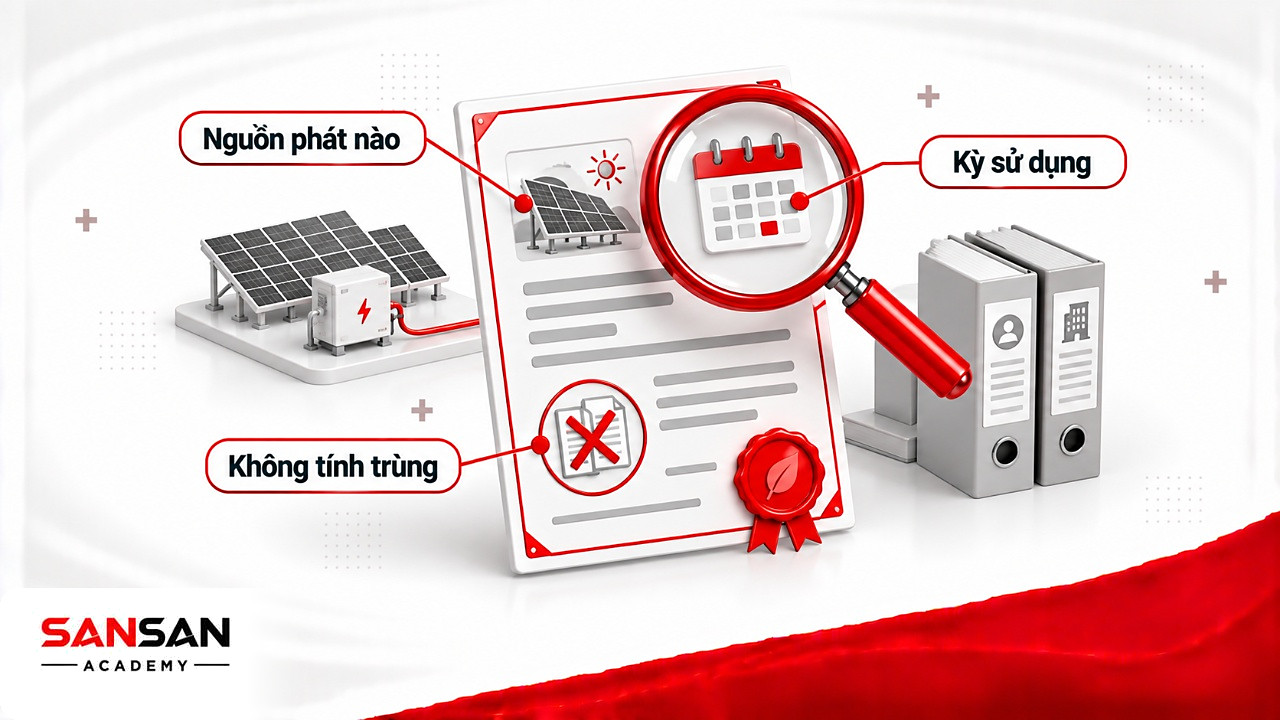 Kính lúp soi chứng chỉ nguồn gốc năng lượng xanh để biết nguồn phát, kỳ sử dụng và tránh tính trùng