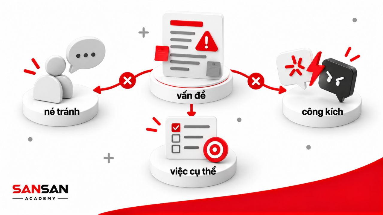 Bất đồng cần quay về vấn đề cụ thể thay vì công kích cá nhân