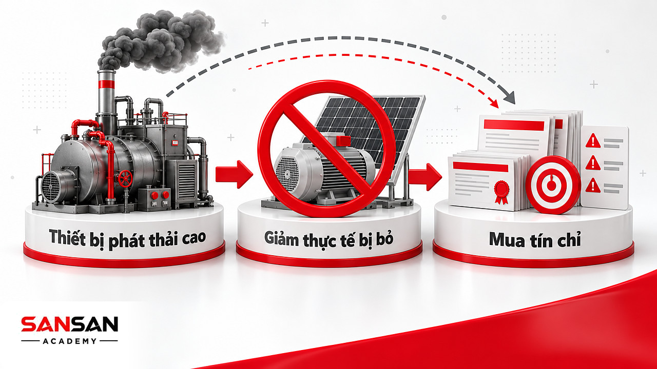 Bước giảm phát thải thực tế bị bỏ qua khi doanh nghiệp nhảy thẳng tới mua tín chỉ để nhận Net Zero