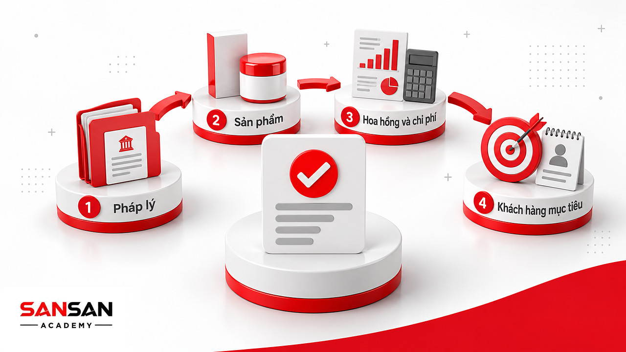 Năm trạm pháp lý, sản phẩm, hoa hồng, khách hàng quanh một quyết định, sau khi hiểu Network Marketing là gì