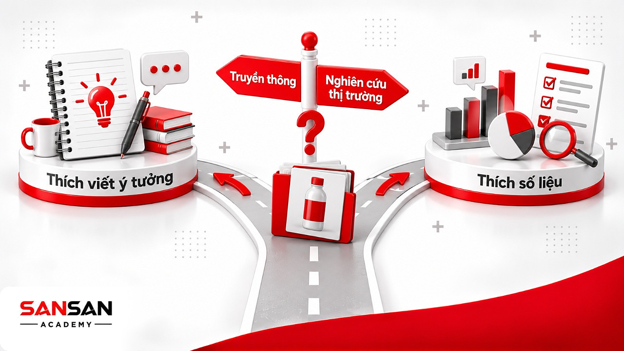 Ngã rẽ hai hướng truyền thông và nghiên cứu thị trường theo sở thích người học ngành Marketing