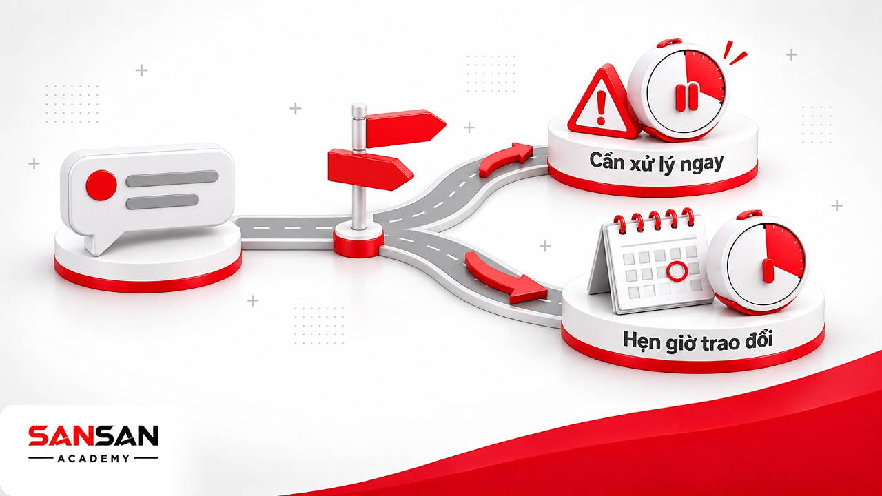 Ngã rẽ khi đồng nghiệp liên hệ trong phiên Pomodoro: xử lý ngay hoặc hẹn giờ trao đổi