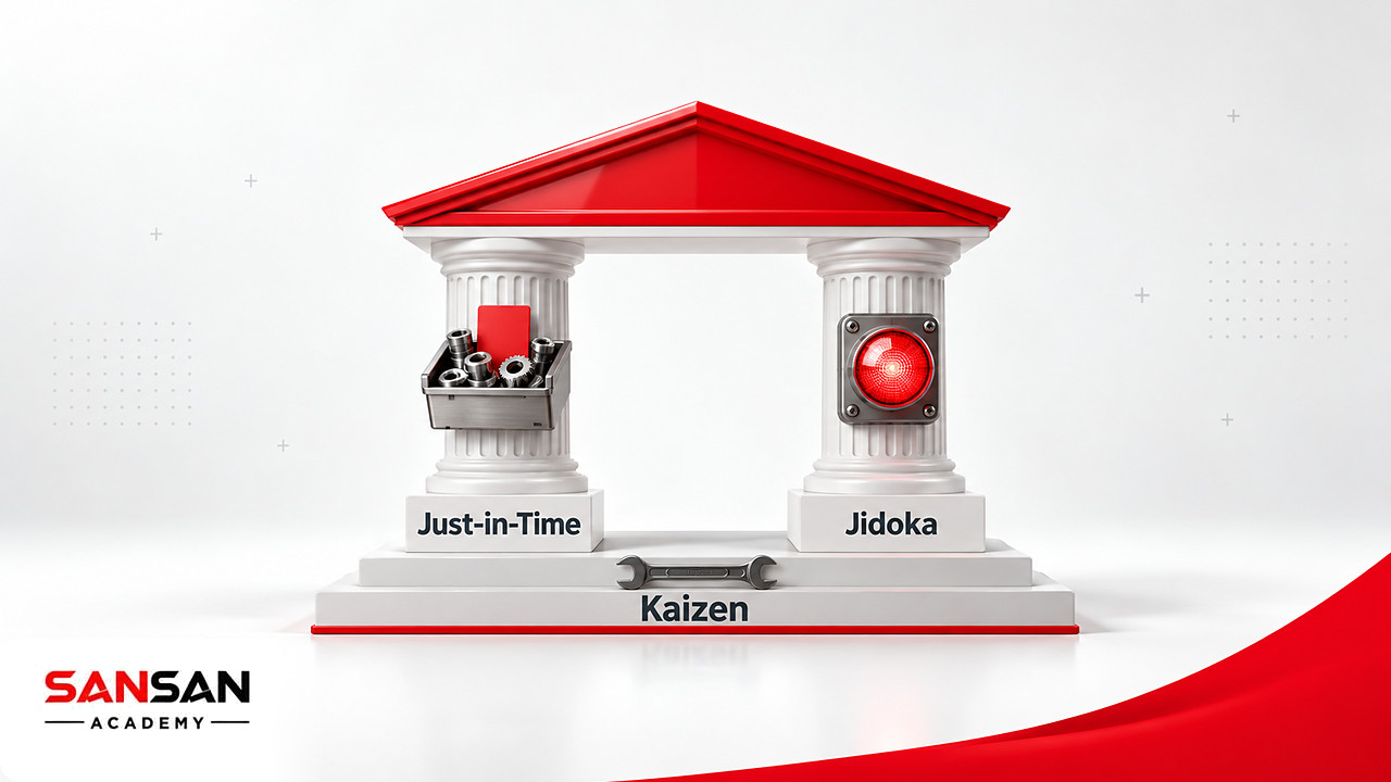 Ngôi đền hai trụ Just-in-Time và Jidoka trên nền Kaizen, mô hình Lean Manufacturing tại Toyota