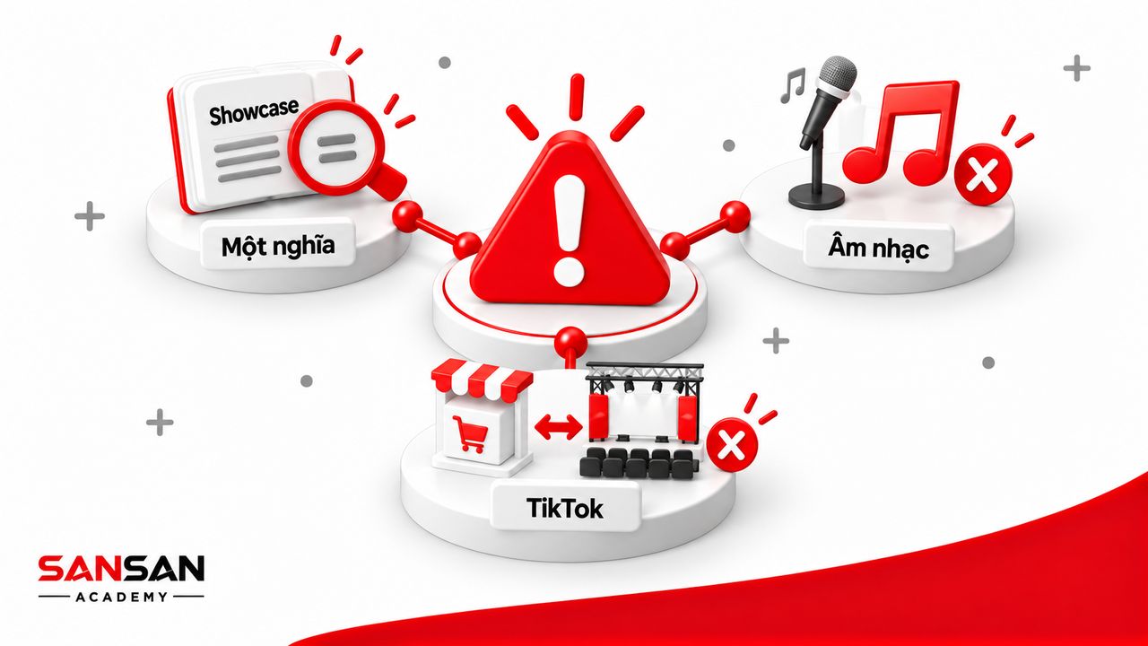 Các cách hiểu sai về showcase trong âm nhạc và TikTok.