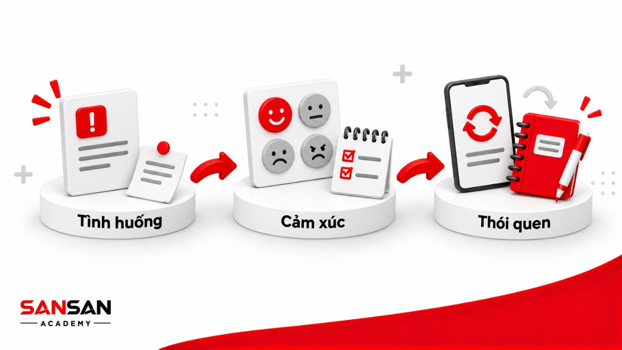 Chuỗi tình huống, cảm xúc và thói quen để quan sát hành vi lặp lại.