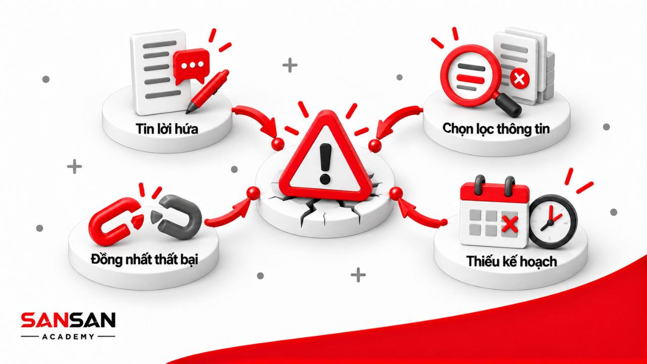 Những sai lầm khi đánh giá lời hứa, thông tin và thất bại