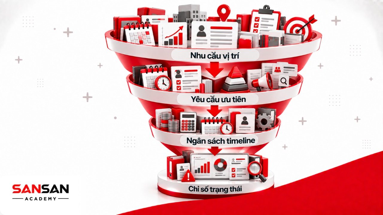Mẫu kế hoạch tuyển dụng cần có vị trí, số lượng, ngày cần người, tiêu chí ứng viên, ưu tiên, kênh tuyển, ngân sách, timeline và chỉ số.