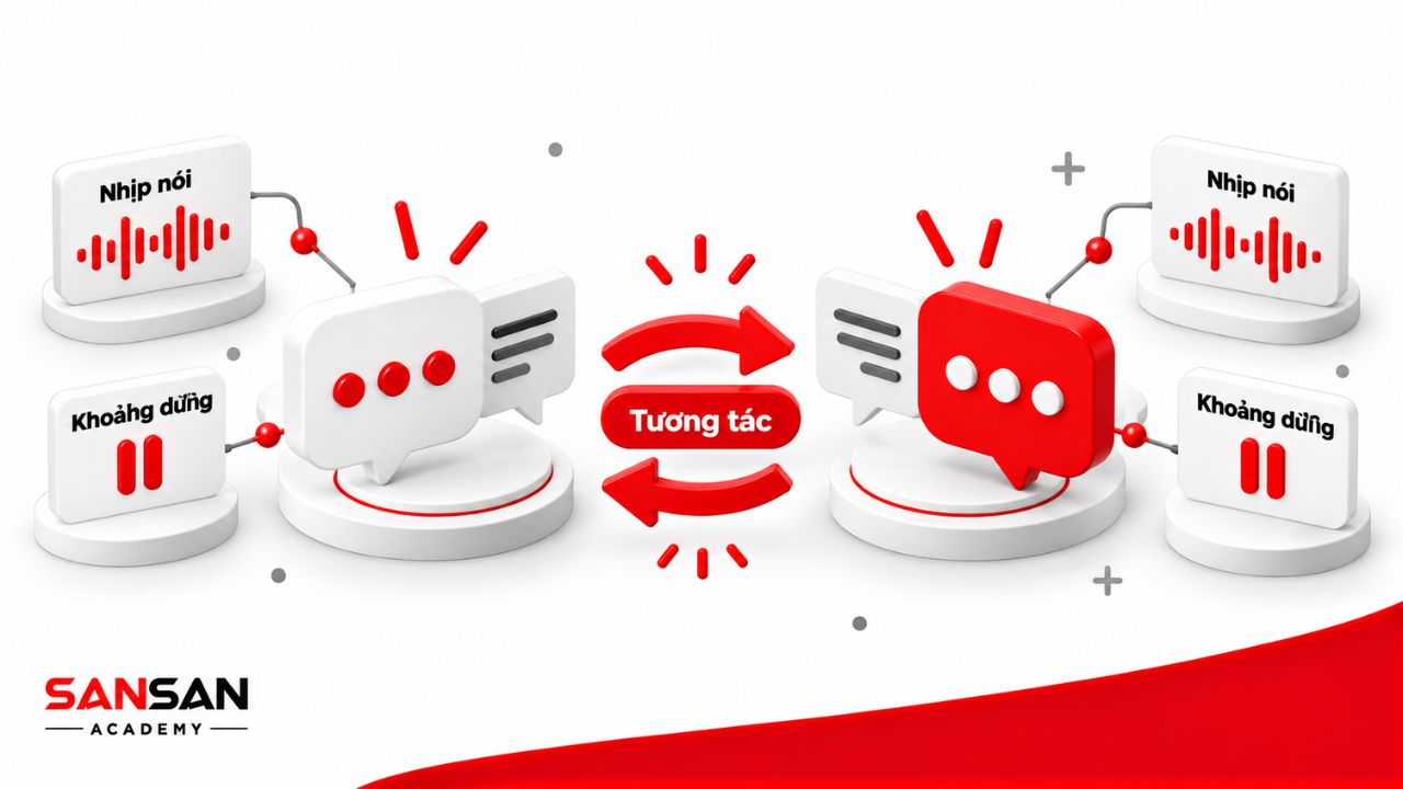 Hai luồng hội thoại điều chỉnh nhịp nói và khoảng dừng