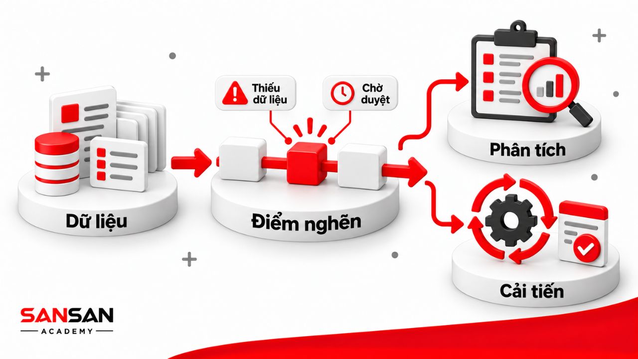 Dữ liệu giúp xác định điểm nghẽn và lựa chọn hướng cải tiến