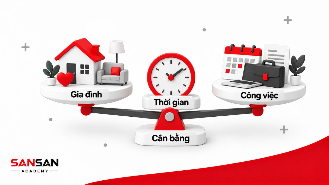 Cân bằng giữa gia đình, công việc và quỹ thời gian