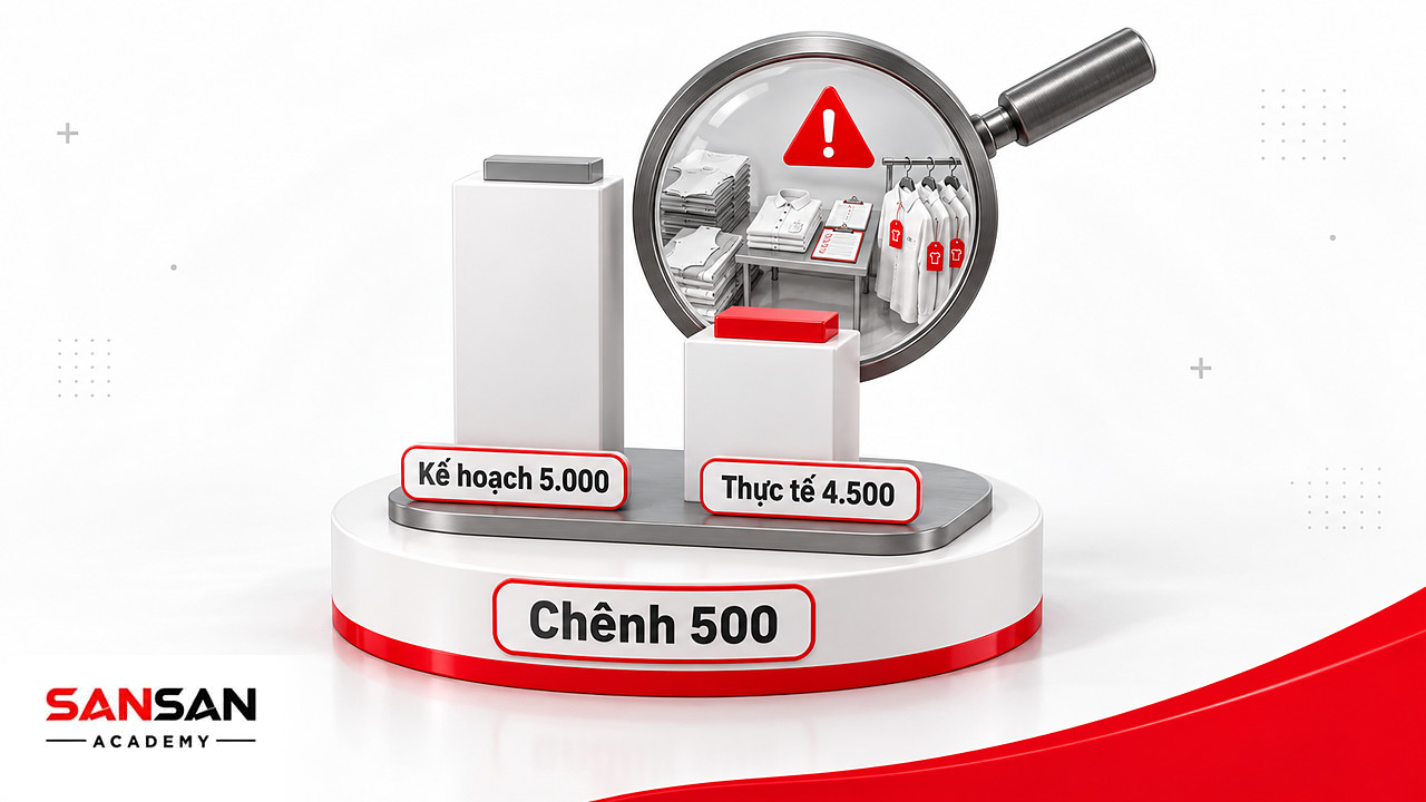 Kính lúp soi 500 sản phẩm chênh giữa kế hoạch 5.000 và thực tế 4.500, cách theo dõi tiến độ trong quản trị sản xuất