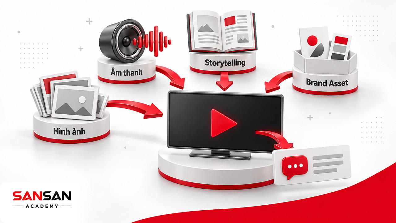 Hình ảnh, âm thanh, Storytelling và Brand Asset cùng đổ về một màn hình TVC