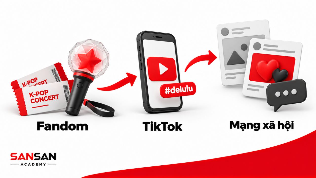 Delulu lan truyền từ fandom qua TikTok đến mạng xã hội