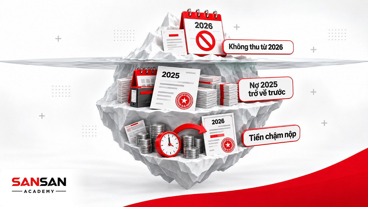 Tảng băng chìm cho thấy thuế môn bài dừng thu từ 2026 chỉ là phần nổi, nợ 2025 trở về trước vẫn còn