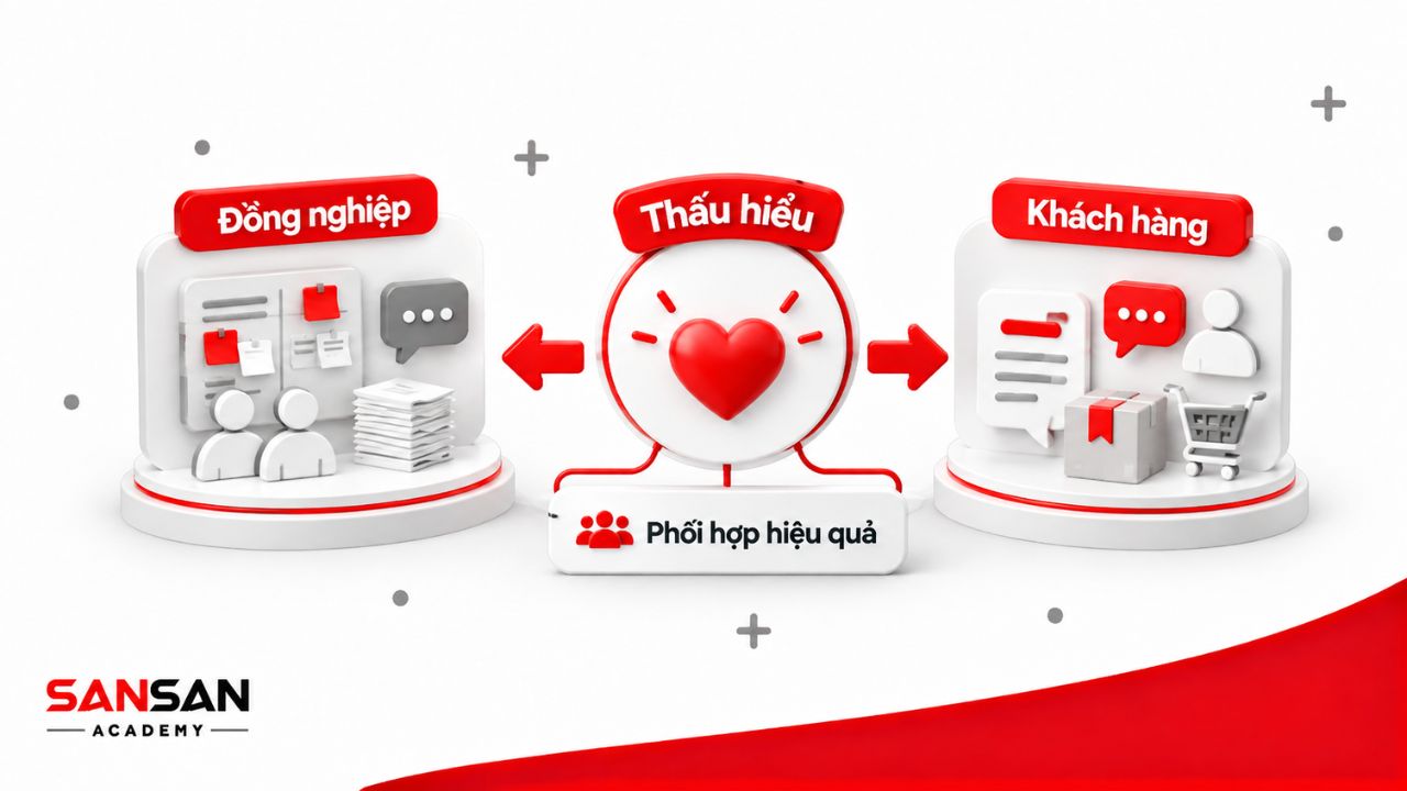Sự thấu hiểu kết nối công việc đồng nghiệp với nhu cầu khách hàng.