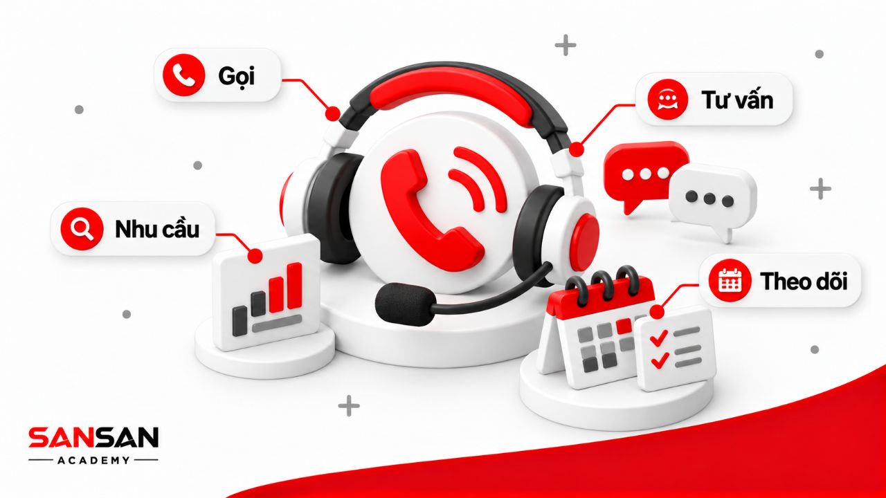 Telesale là hoạt động tư vấn và bán hàng qua điện thoại với khách hàng