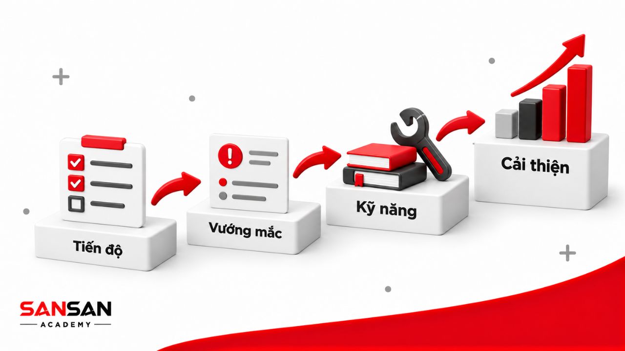 Theo dõi công việc, nhận diện trở ngại và cải thiện kỹ năng