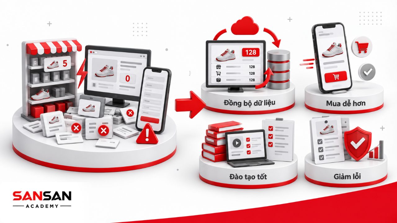 Bán lẻ thích ứng xu hướng bằng đồng bộ tồn kho đa kênh, cải thiện mua sắm trên điện thoại và đào tạo nhân viên.