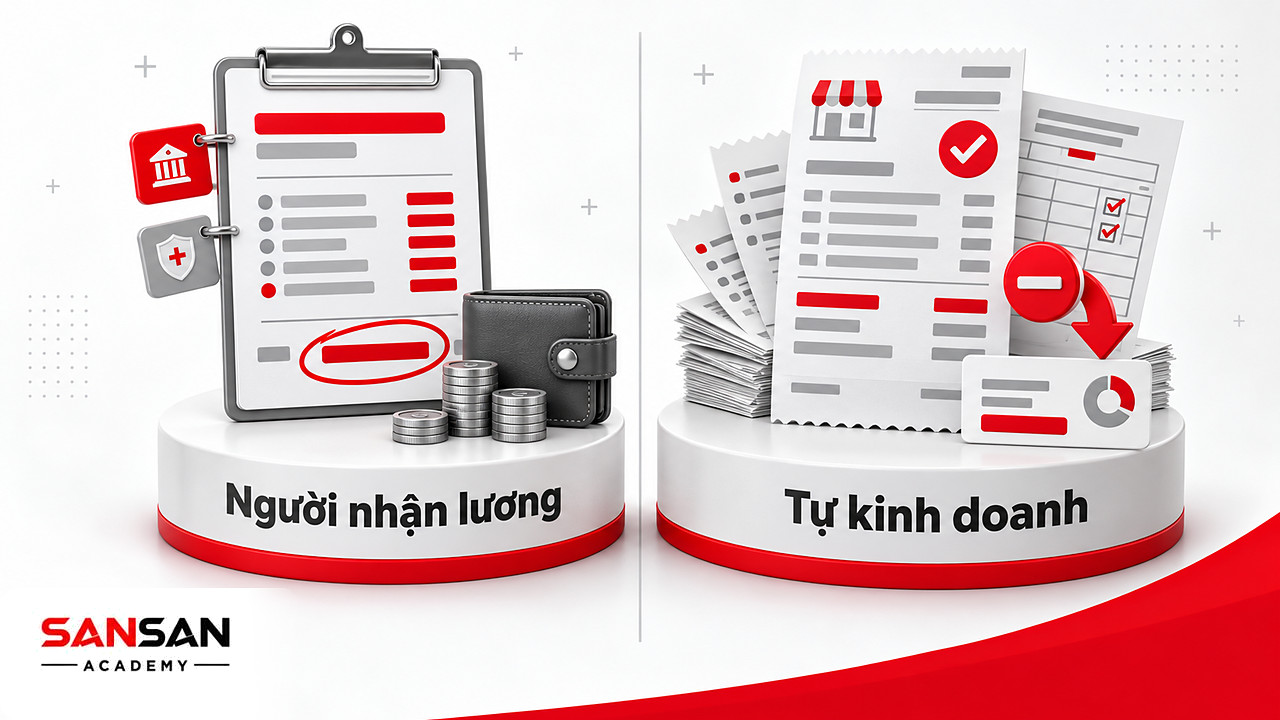 Phiếu lương trừ thuế, bảo hiểm cạnh hóa đơn tự kinh doanh trừ chi phí, hai cách tính thu nhập ròng cá nhân