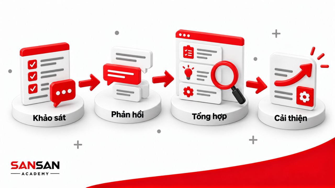 Quy trình khảo sát, tổng hợp phản hồi và cải thiện chương trình