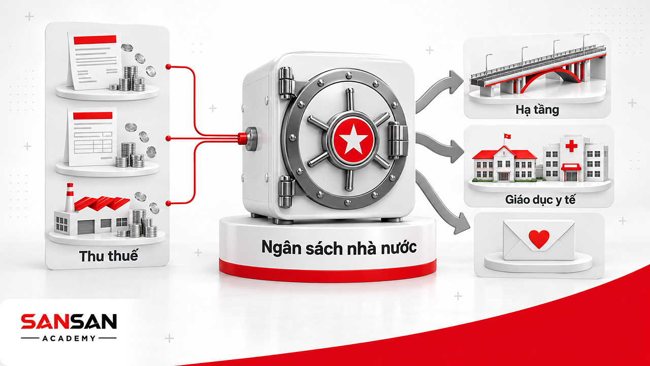 Dòng tiền thuế tại Việt Nam gom vào ngân sách rồi tỏa tới cầu đường, trường học, bệnh viện và an sinh