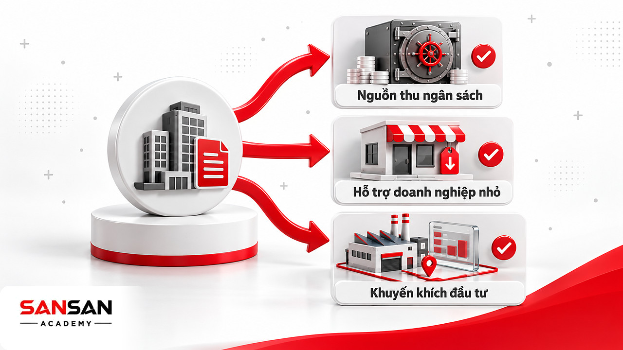 Một đồng tiền thuế tỏa ra ba vai trò của thuế thu nhập doanh nghiệp với ngân sách và doanh nghiệp