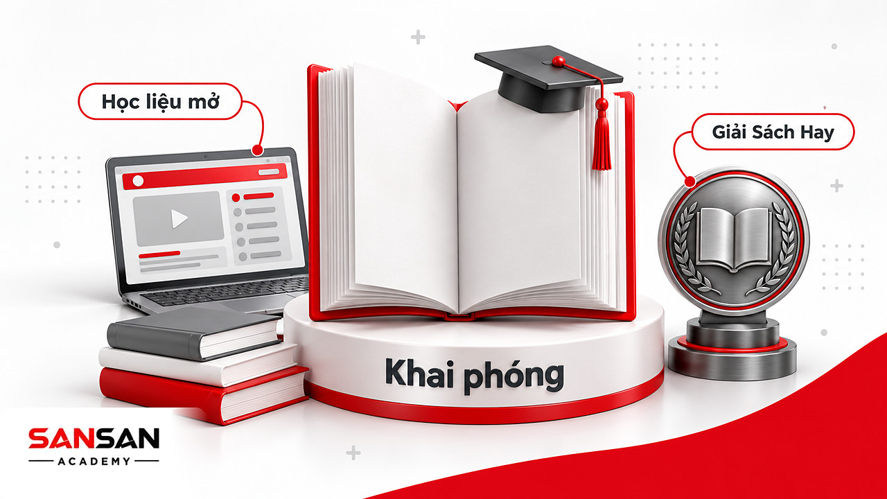 Cuốn sách lớn nối với khóa học trực tuyến mở và huy chương giải sách, ví dụ tổ chức phi lợi nhuận IRED