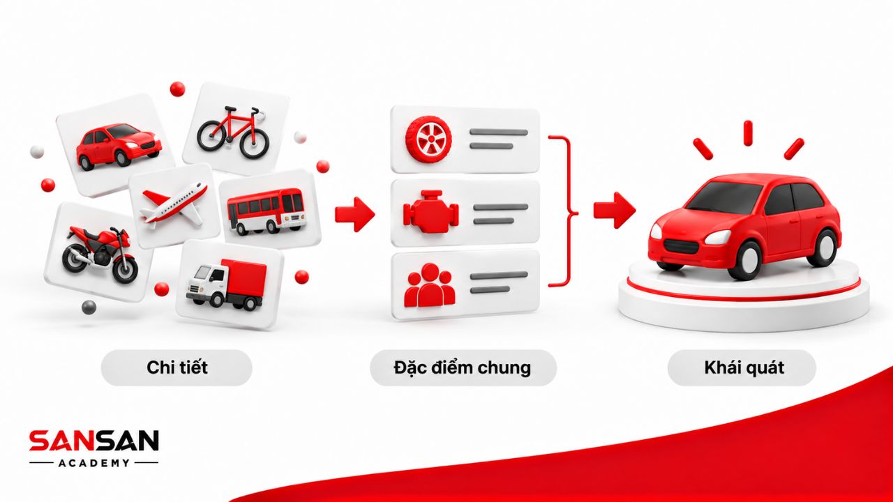 Từ nhiều chi tiết rút ra đặc điểm chung