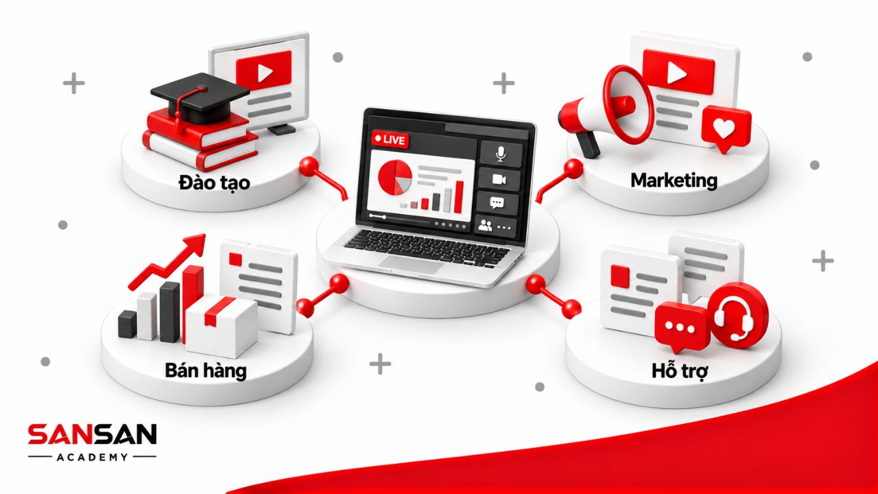 Webinar ứng dụng trong đào tạo, marketing, bán hàng và hỗ trợ khách hàng.