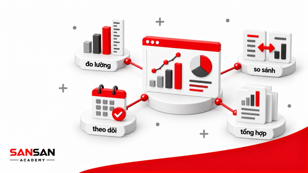 Các kết quả đo lường được theo dõi, so sánh và tổng hợp.