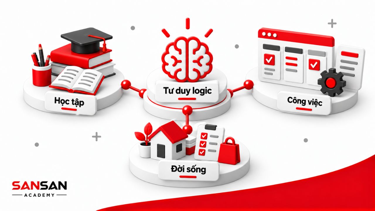 Tư duy logic được vận dụng trong học tập, công việc và đời sống