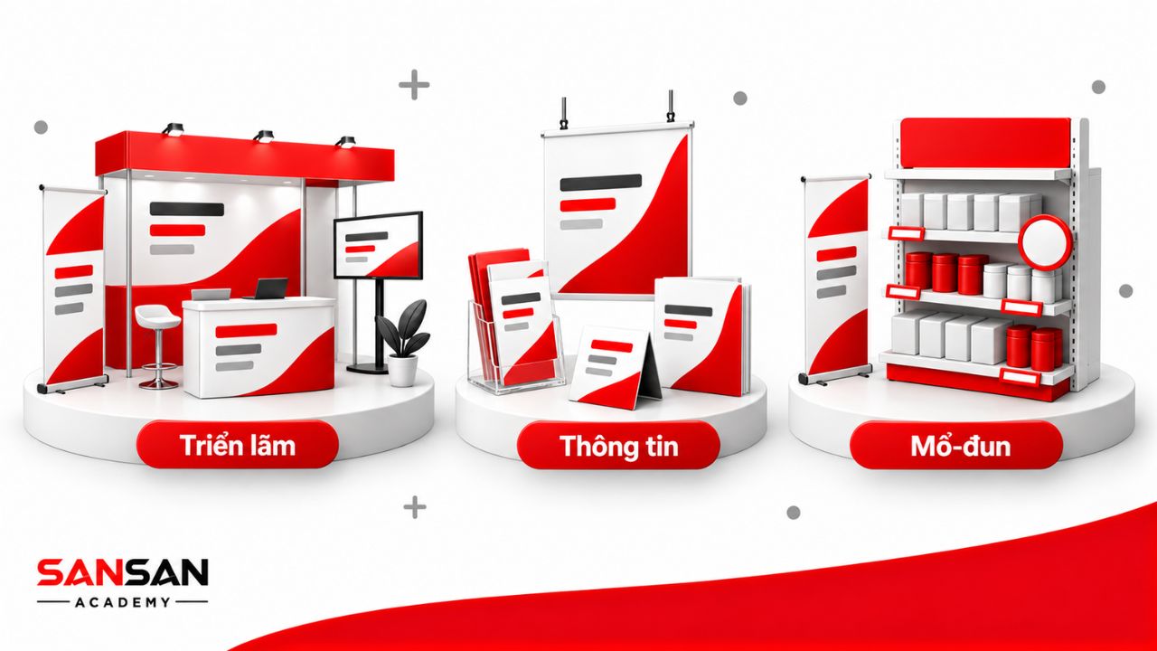 Ba cách ứng dụng POSM cho triển lãm, thông tin và mô-đun
