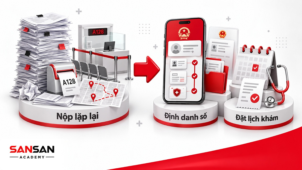 Xã hội số giúp dịch vụ công thuận tiện: từ chồng giấy tờ nộp lặp lại sang ứng dụng định danh có giấy tờ tích hợp.